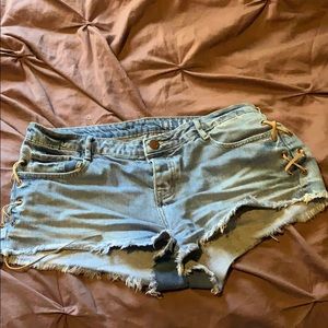 Denim shorts